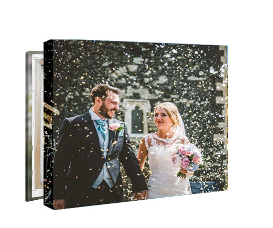 wedding photos printed on to canvas